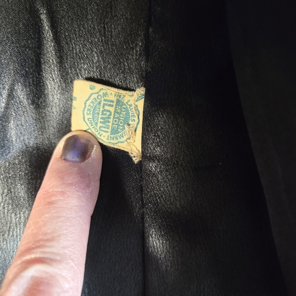 Vtg 60s Curlinda black Faux Curly Persian Lamb Mink Princess Coat - Picture 7 of 15